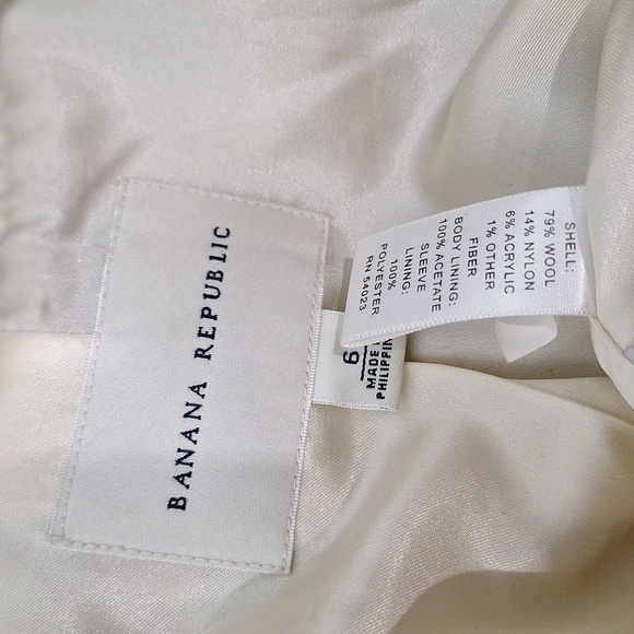 BANANA REPUBLIC Grey Wool Long Sleeve Blazer Jacket - Picture 5 of 9